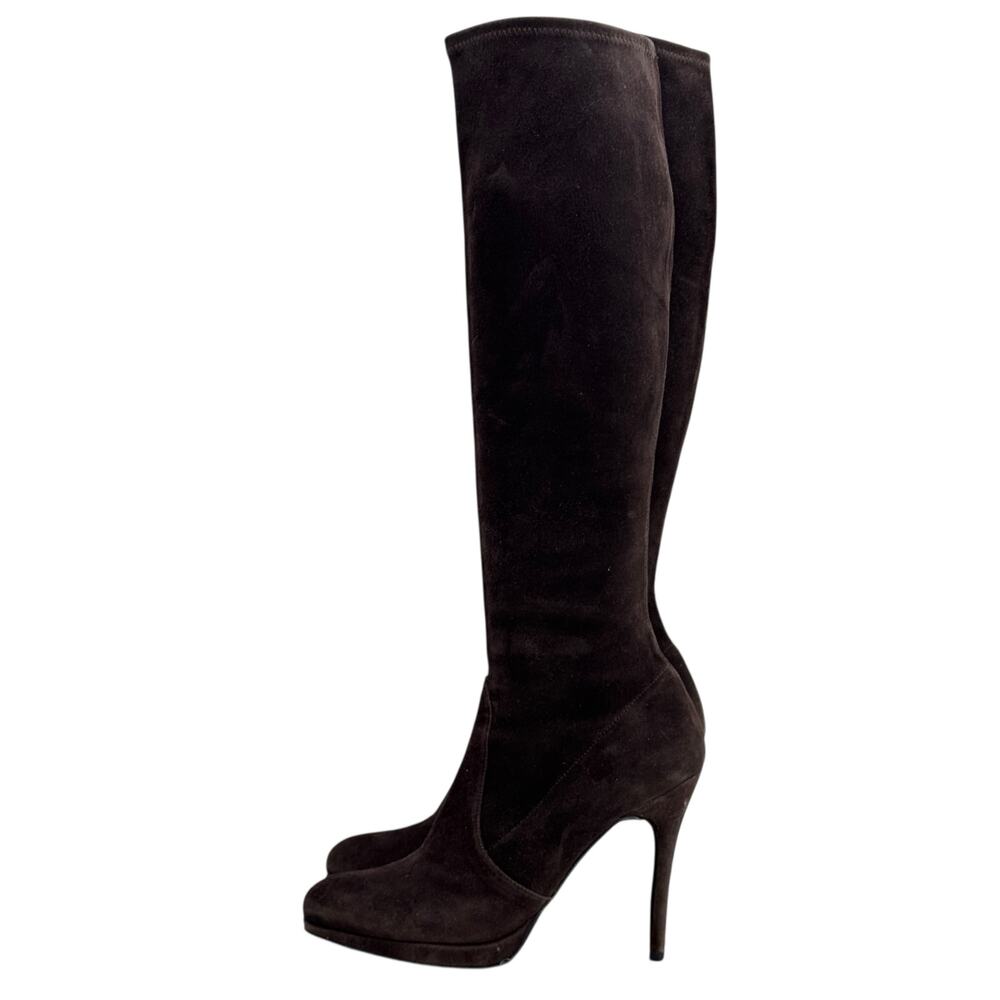 Stuart Weitzman Knee High Stretch Platform Boots … - image 4
